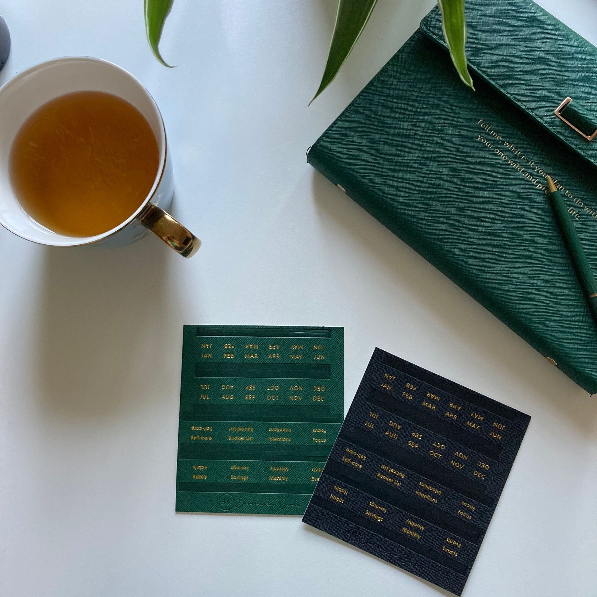 Vegan Leather tab divider stickers for planners image 3