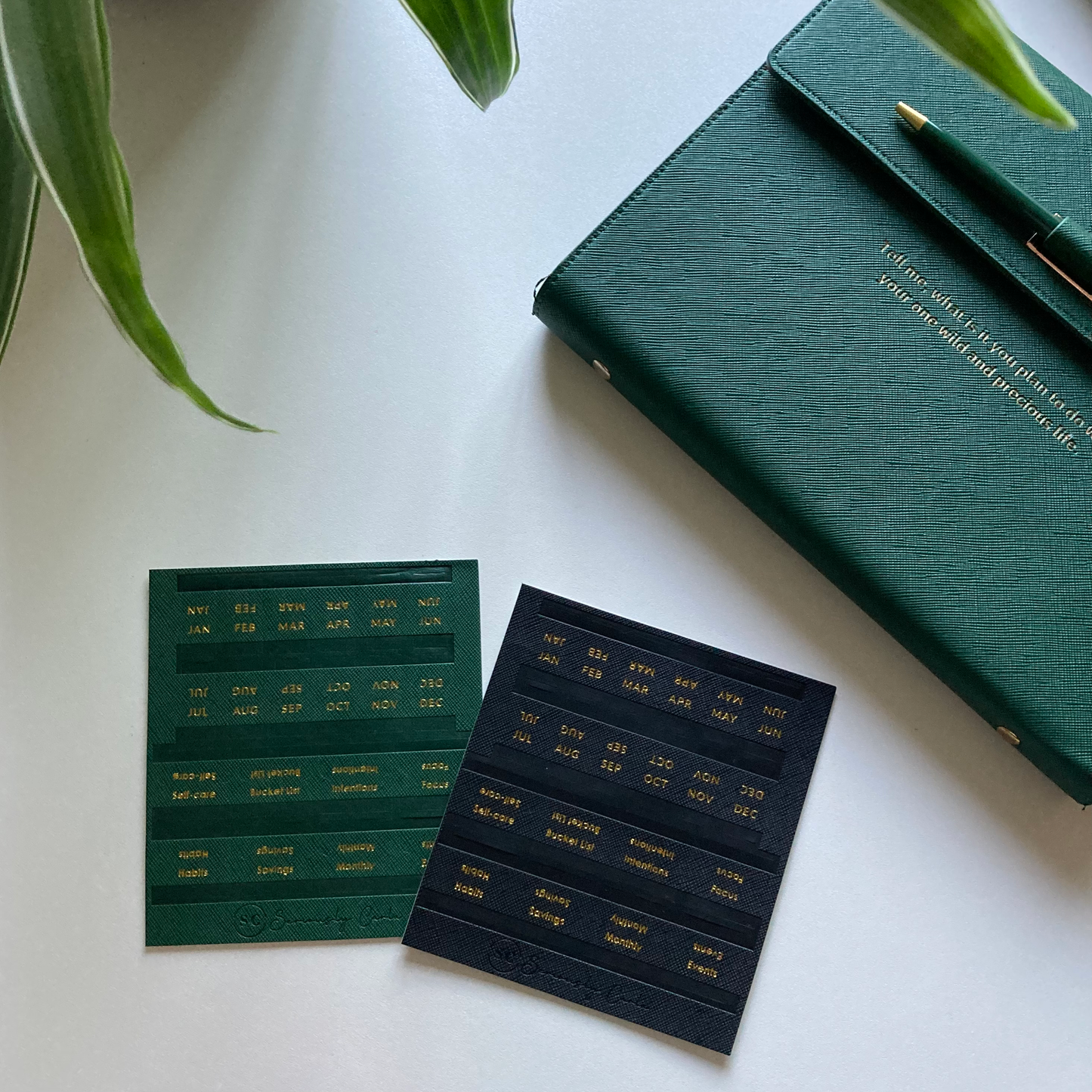 Vegan Leather tab divider stickers for planners image 0